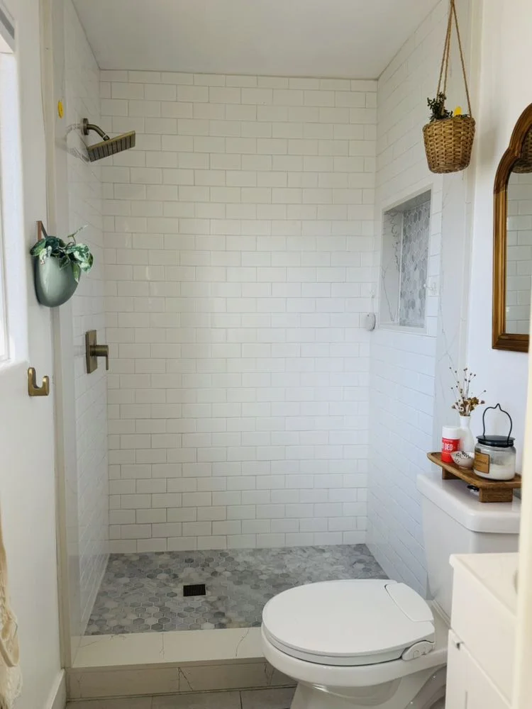 Bathroom remodel with quartz countertop, undermount sink, and modern hardware in Oxnard, CA